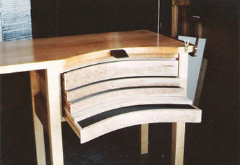 Custom Jeweller’s Bench in Maple and Cherry