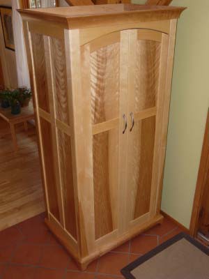 Solid Flame Yellow Birch Armoire